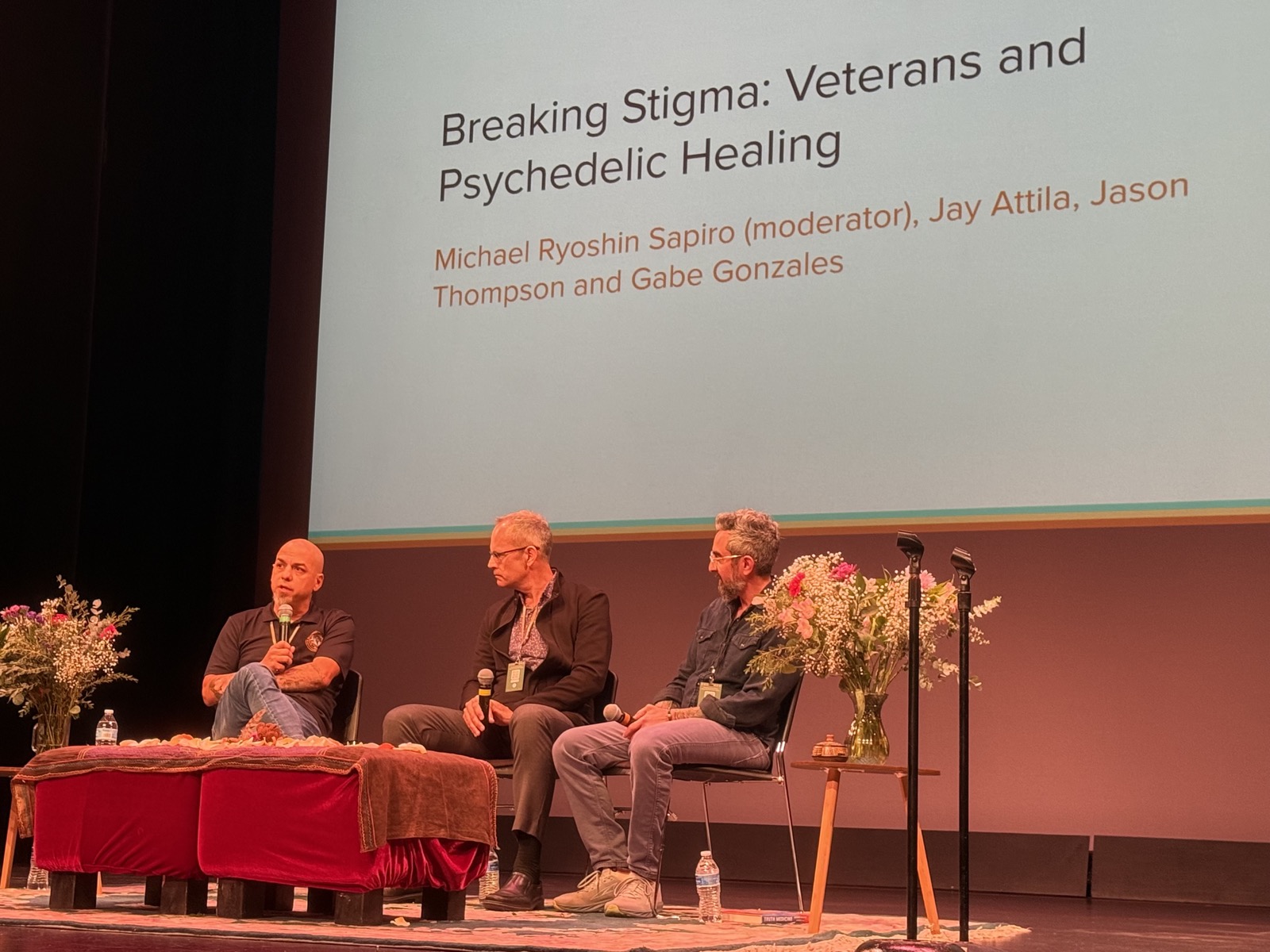 Gabriel Gonzales speaking on the Psychedelic Culture 2026 panel Breaking Stigma: Veterans and Psychedelic Healing.
